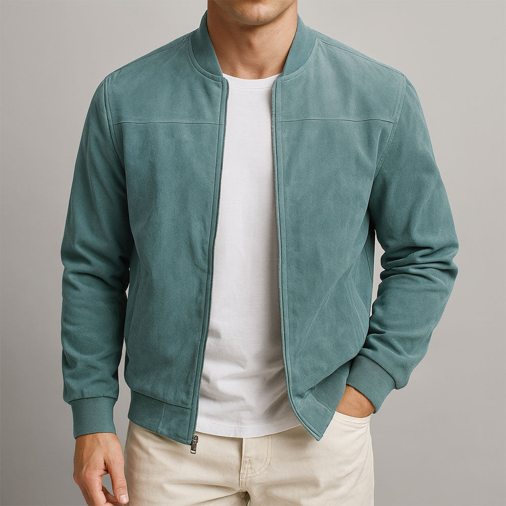 Adrian | Classic Suede Bomber Jacket
