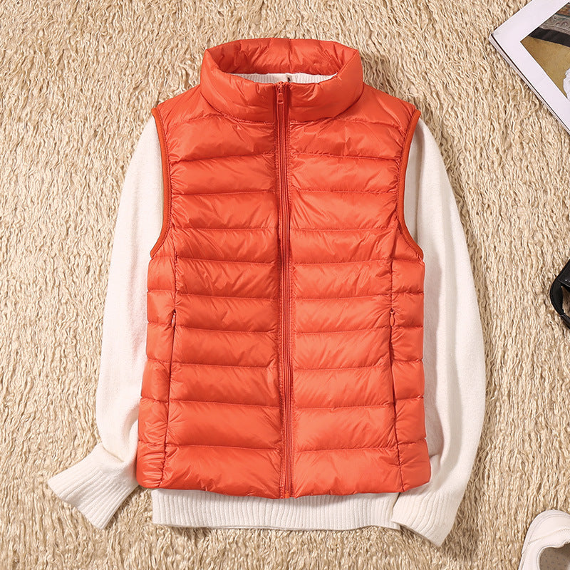 Amira | Lightweight down vest with pleated design