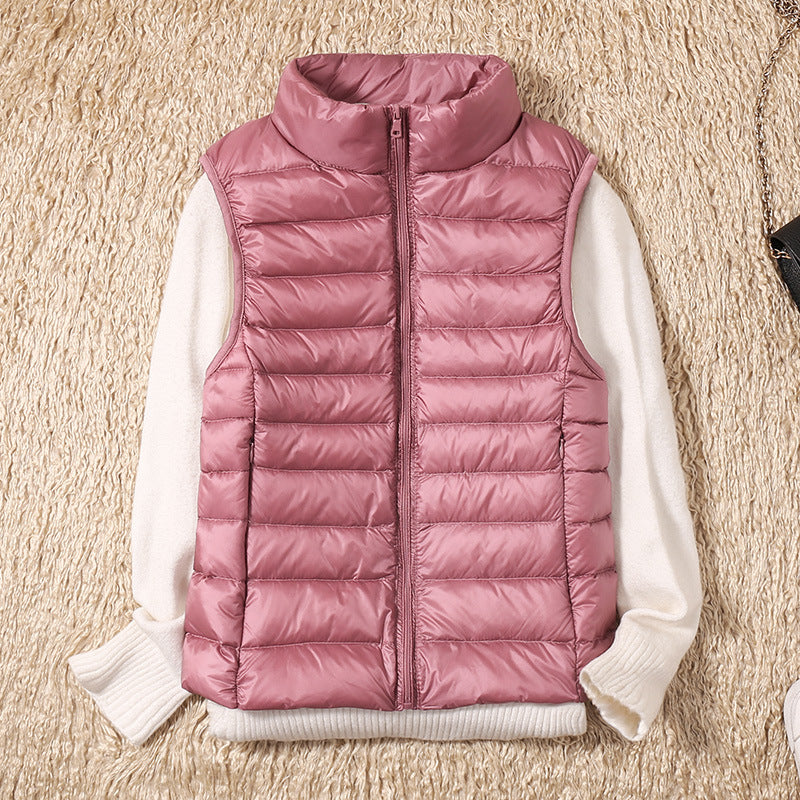 Amira | Lightweight down vest with pleated design