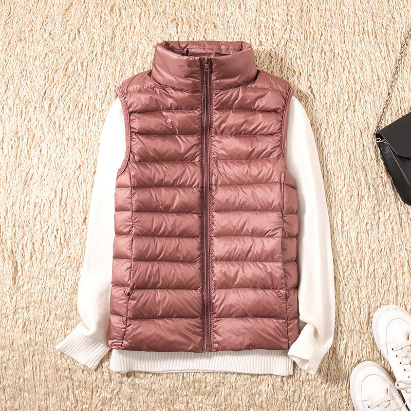Amira | Lightweight down vest with pleated design