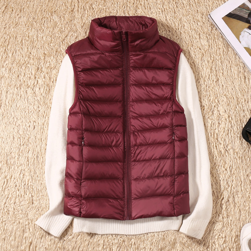 Amira | Lightweight down vest with pleated design