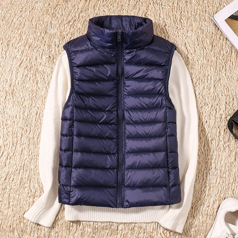 Amira | Lightweight down vest with pleated design