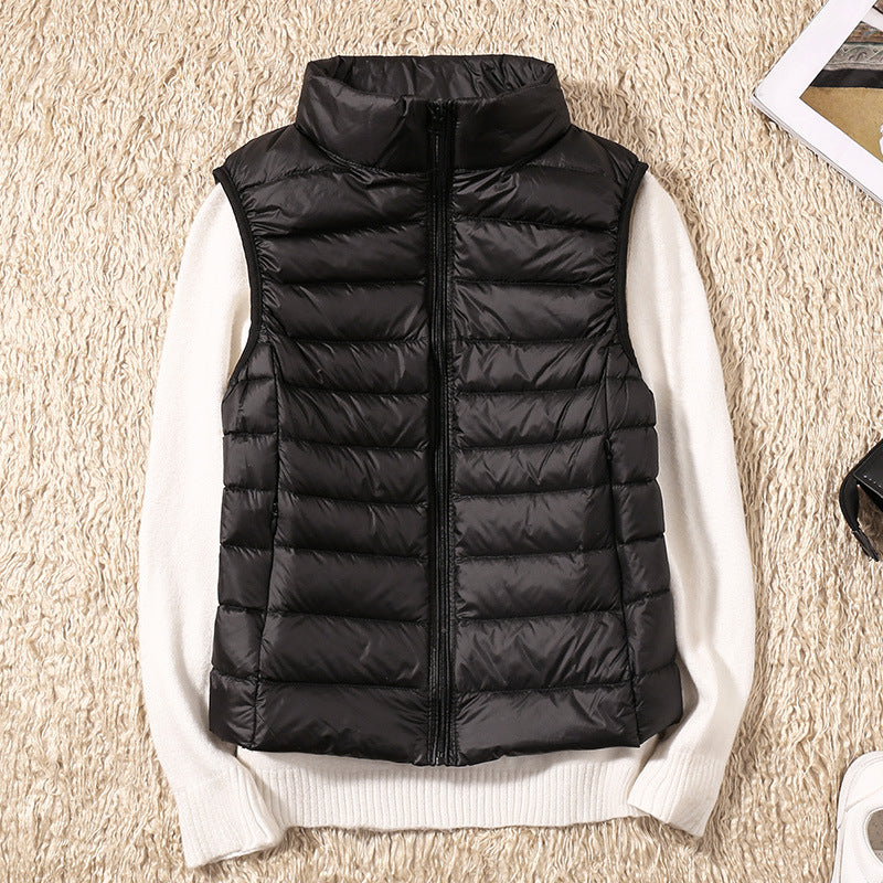 Amira | Lightweight down vest with pleated design