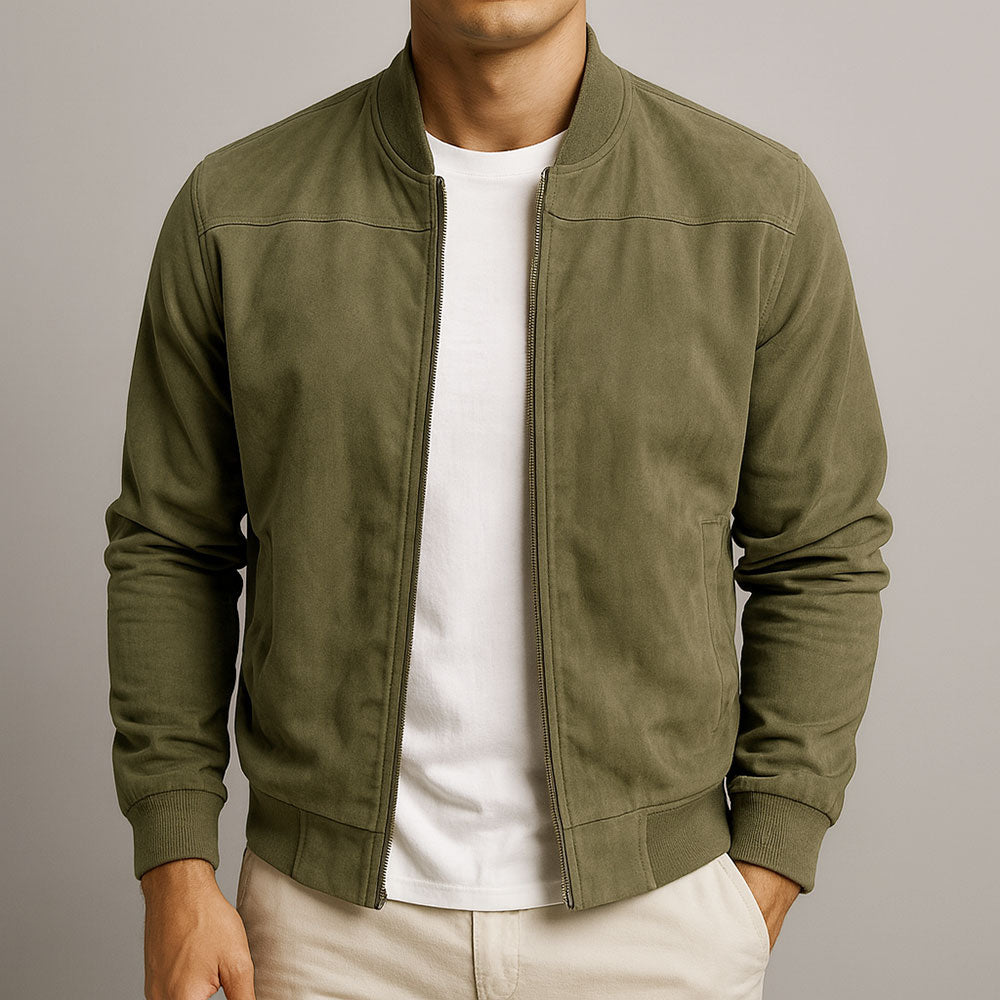 Adrian | Classic Suede Bomber Jacket