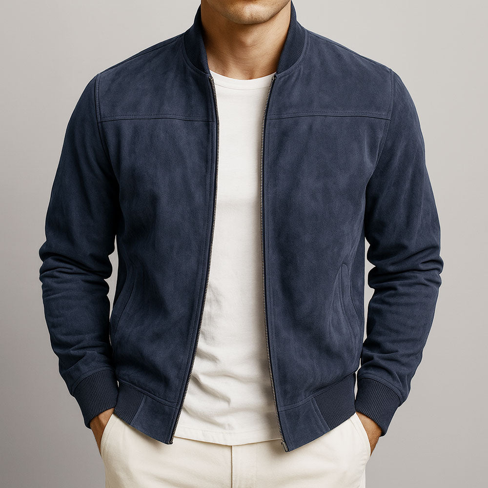 Adrian | Classic Suede Bomber Jacket