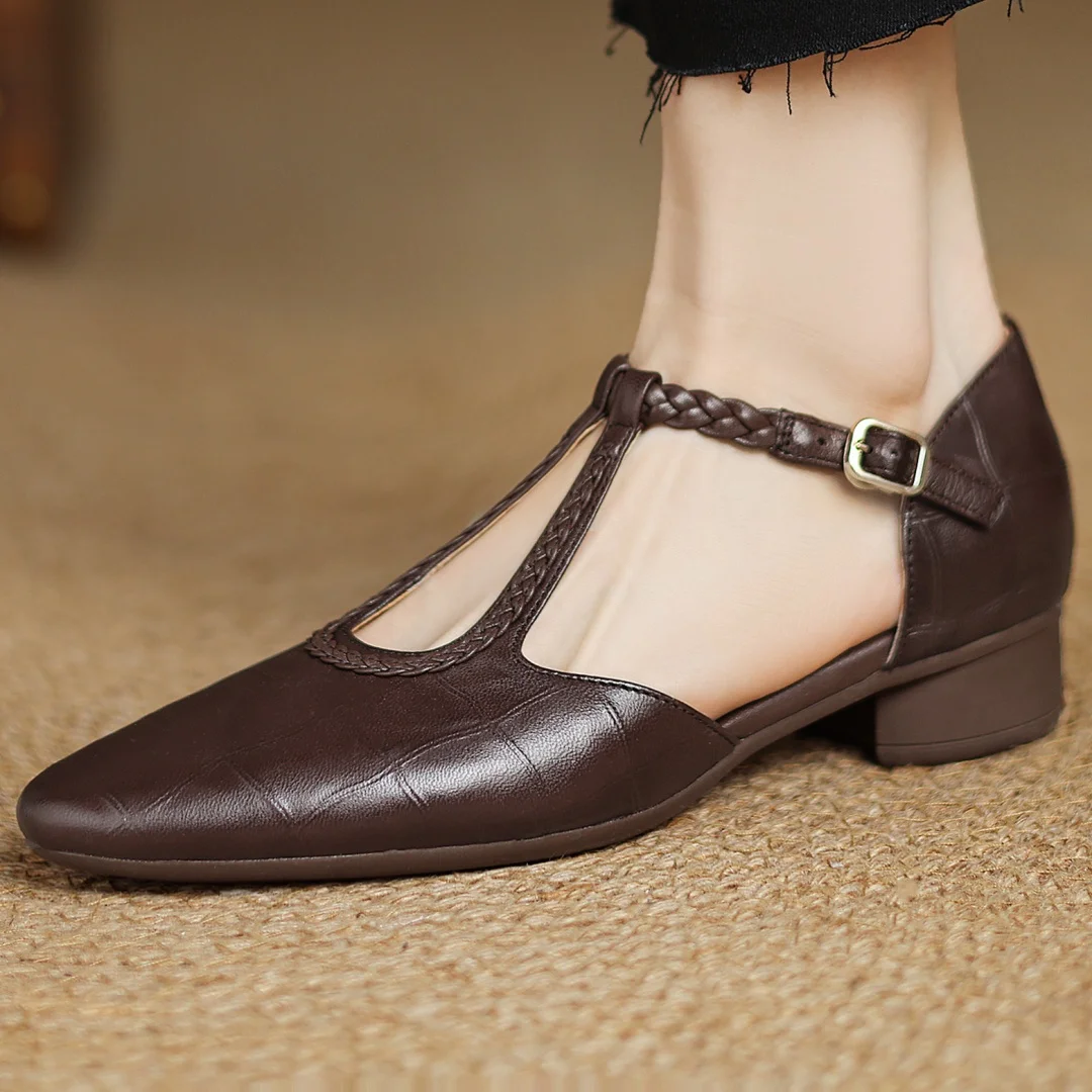 Sarah | Leather Mary Janes