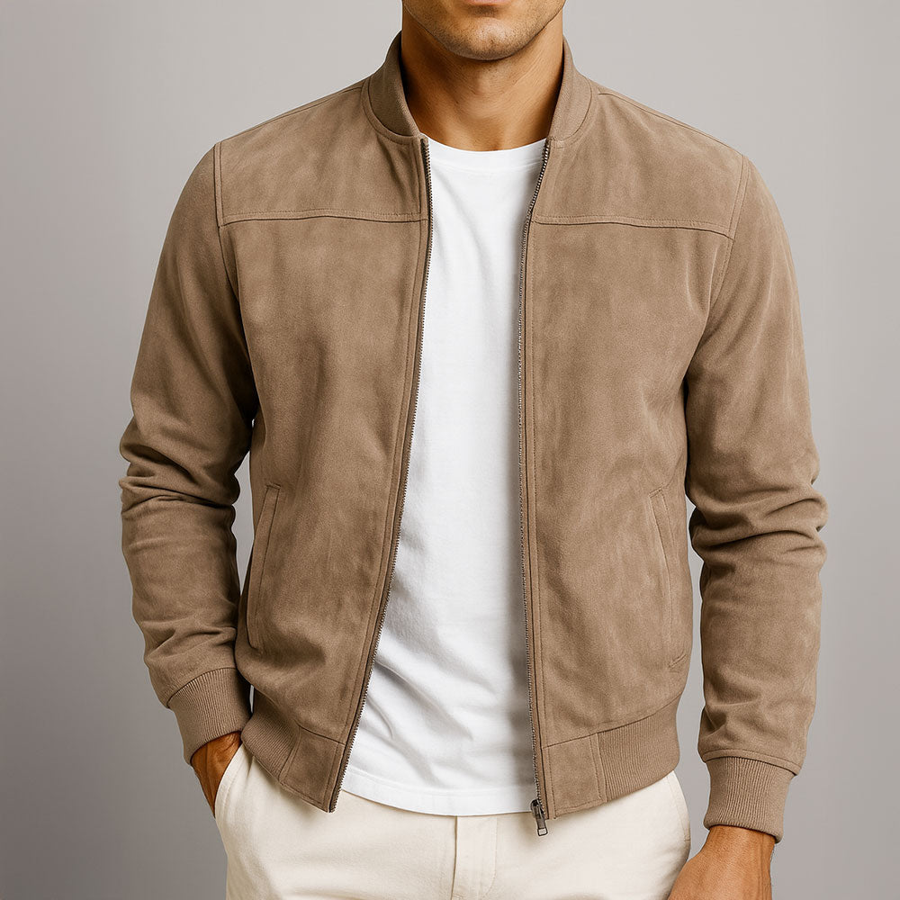 Adrian | Classic Suede Bomber Jacket