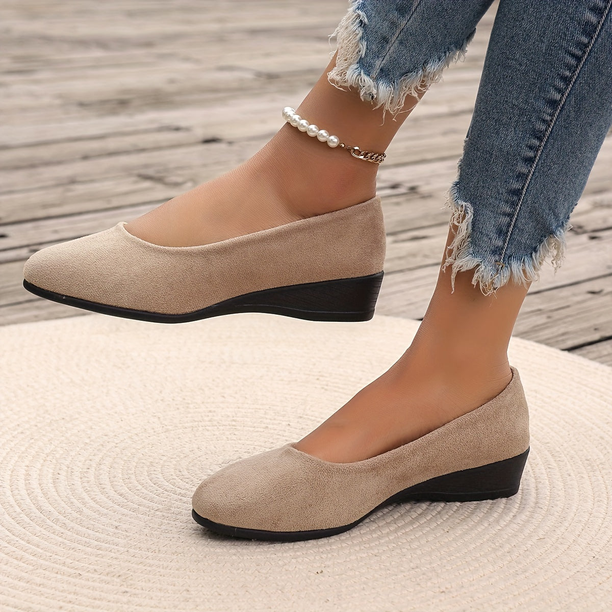 Éliane | Comfortable ballerinas with wedge heel