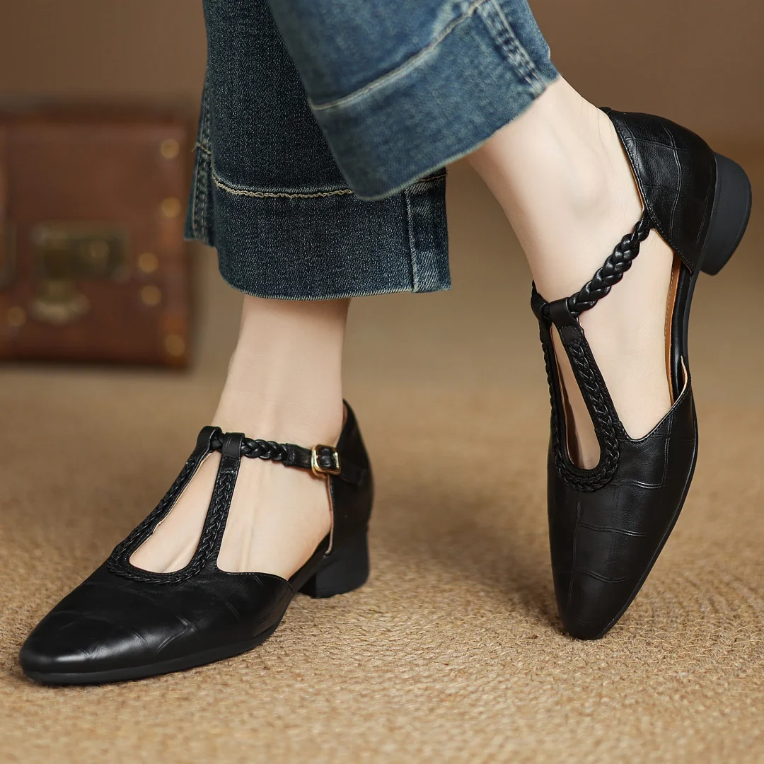 Sarah | Leather Mary Janes