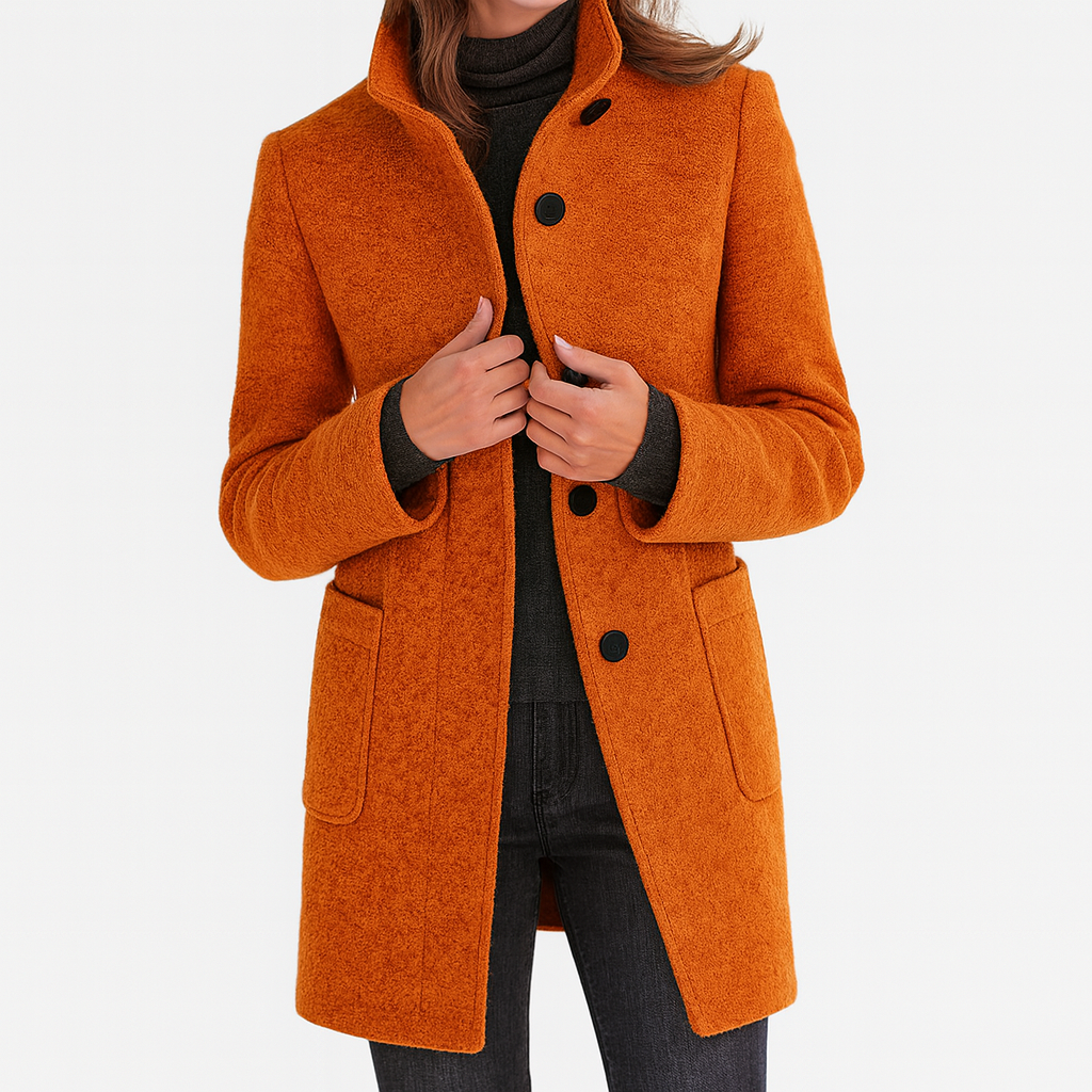 Stella | Women's Coat with High Collar
