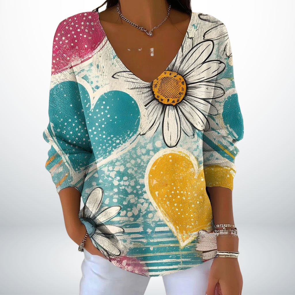 Evelien | Fine Knitted V-Neck Sweater