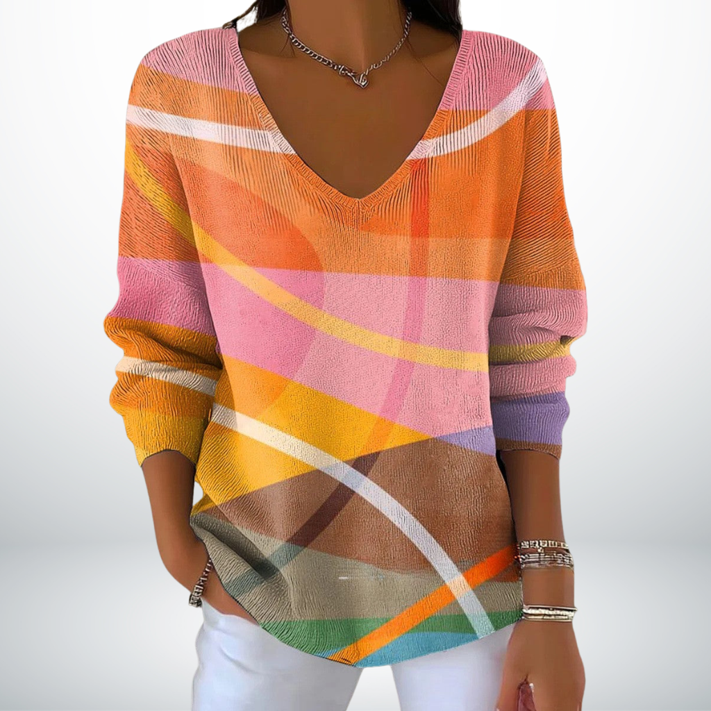 Evelien | Fine Knitted V-Neck Sweater