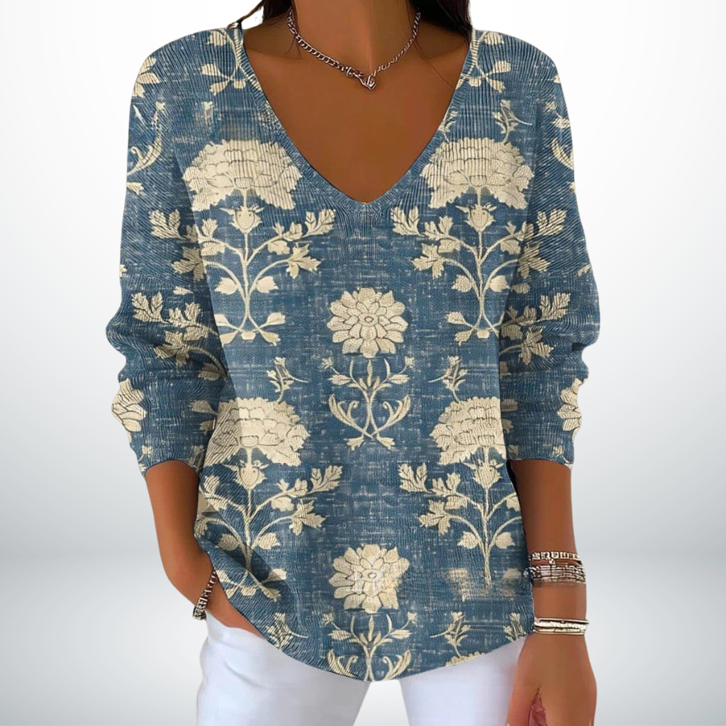 Evelien | Elegant V-Neck Sweater