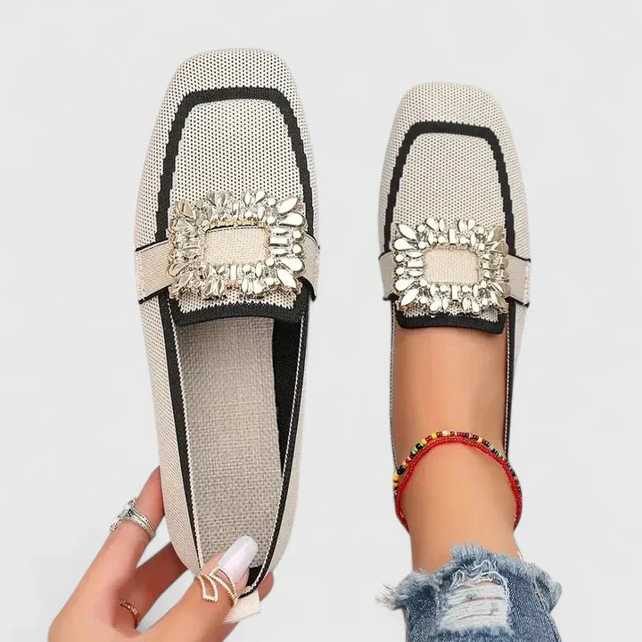 Vivienne – Crystal Buckle Flats