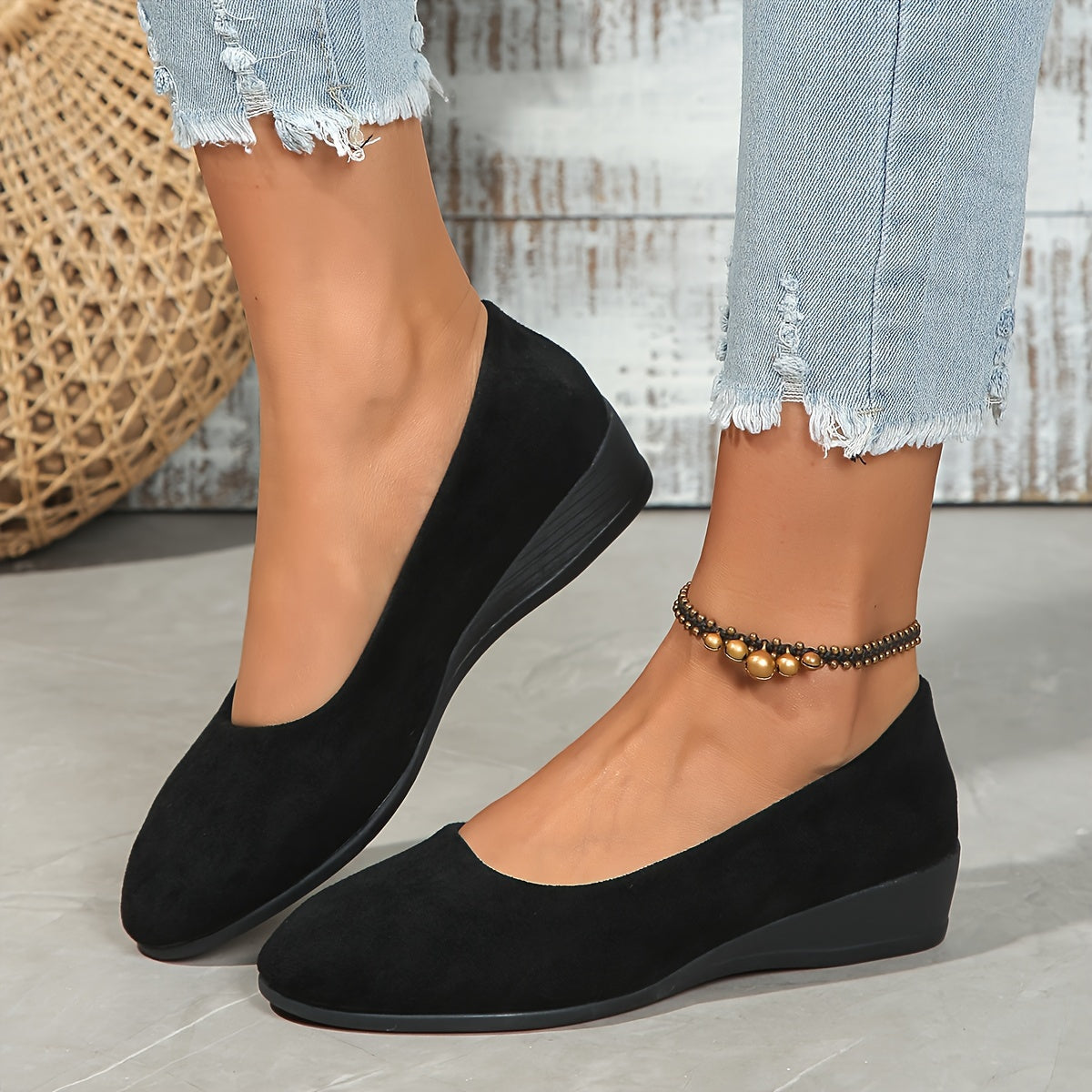 Éliane | Comfortable ballerinas with wedge heel