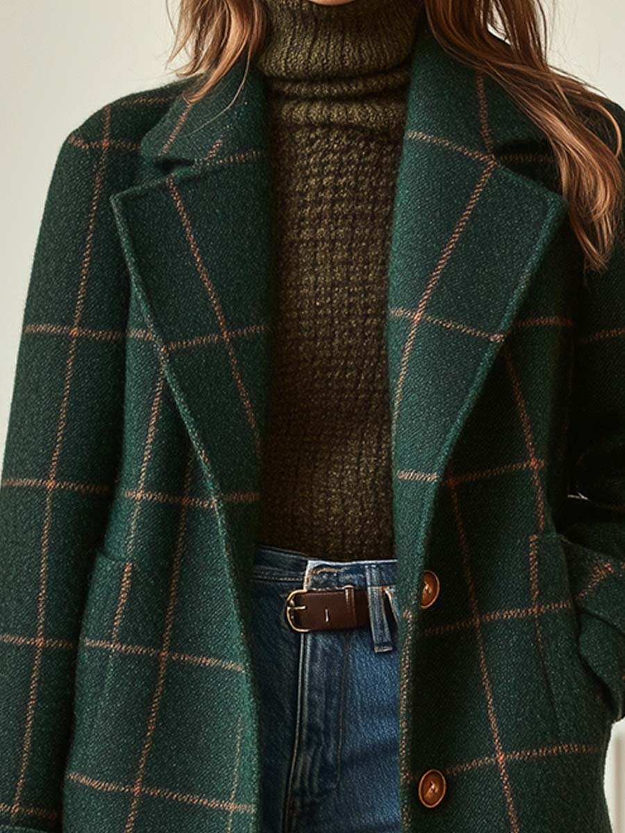 Ainsley | Classic Check Wool Coat