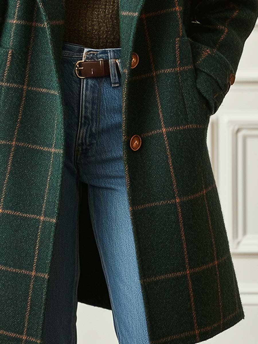 Ainsley | Classic Check Wool Coat