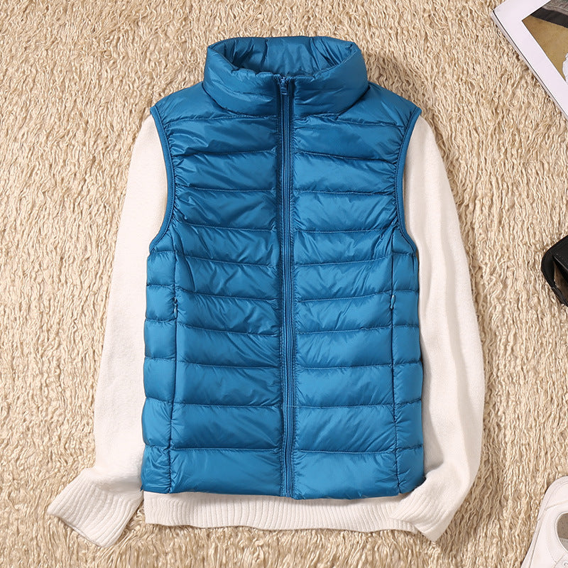 Amira | Lightweight down vest with pleated design