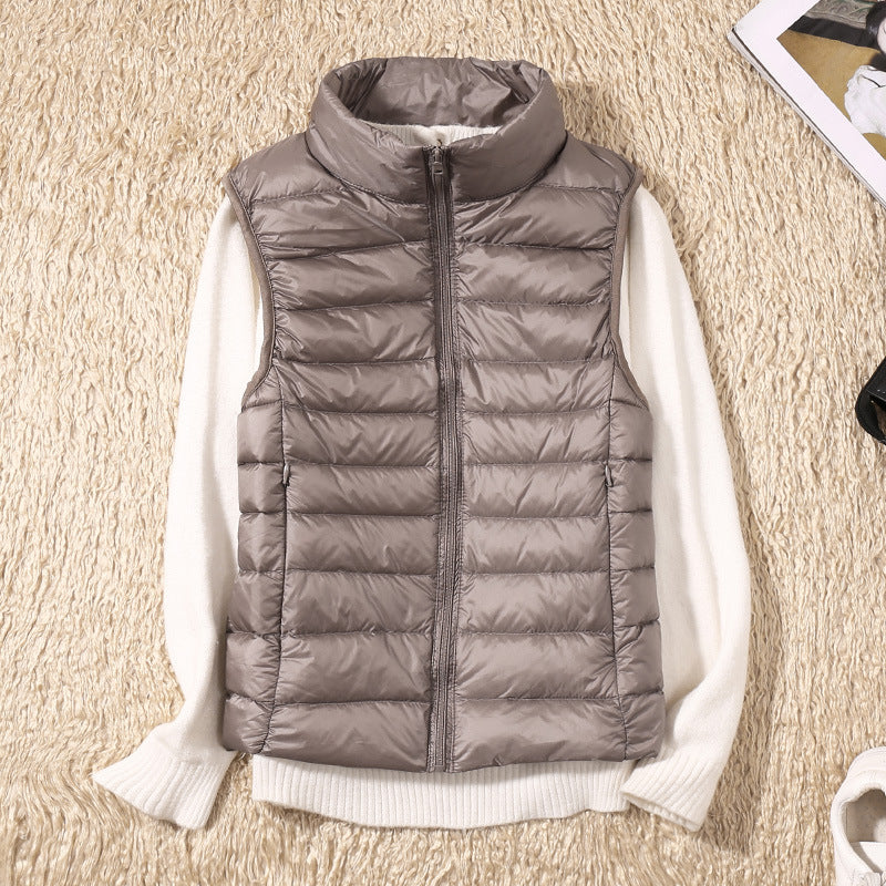Amira | Lightweight down vest with pleated design