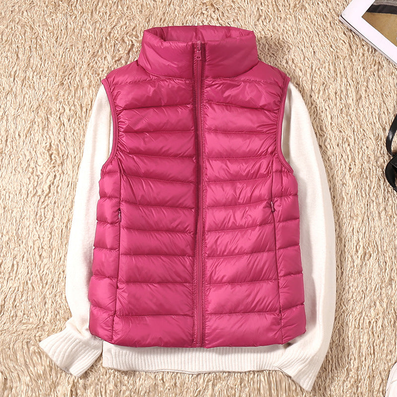 Amira | Lightweight down vest with pleated design