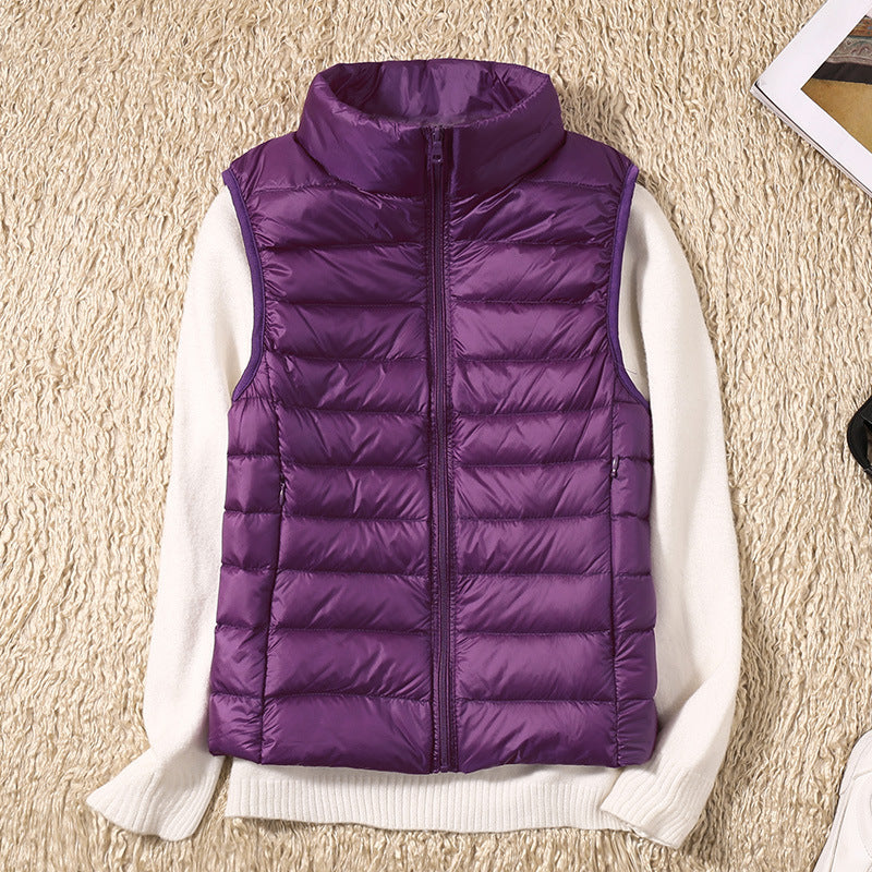 Amira | Lightweight down vest with pleated design