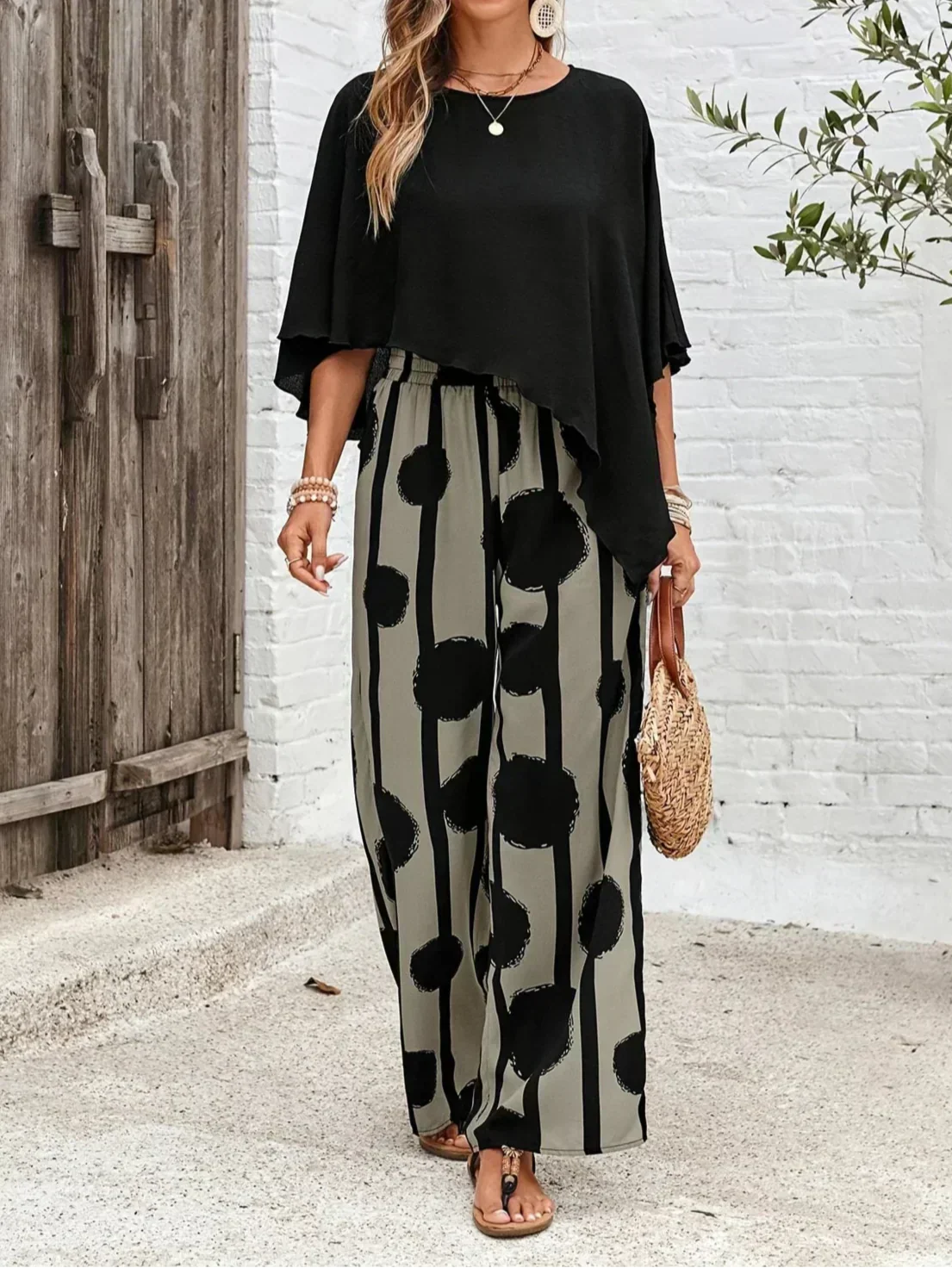 Kalliope | Comfortable Elastic Waist Two-Piece Set