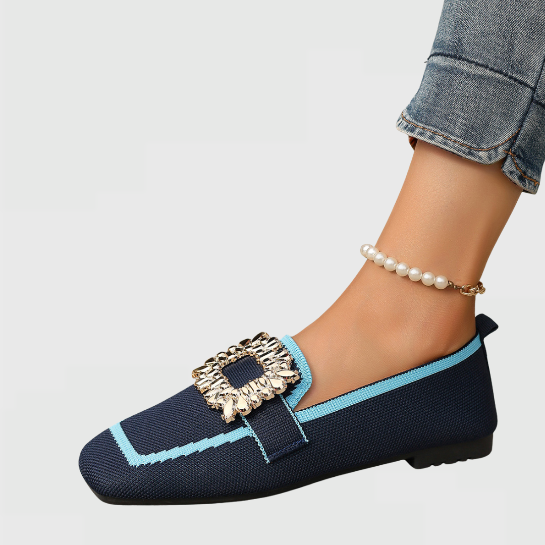Vivienne – Crystal Buckle Flats