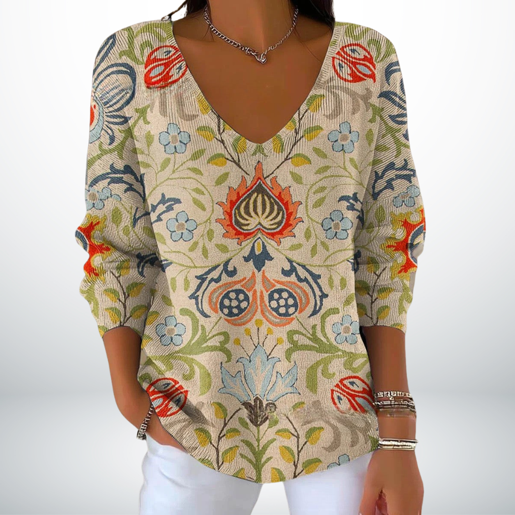 Evelien | Soft Knitted V-Neck Sweater