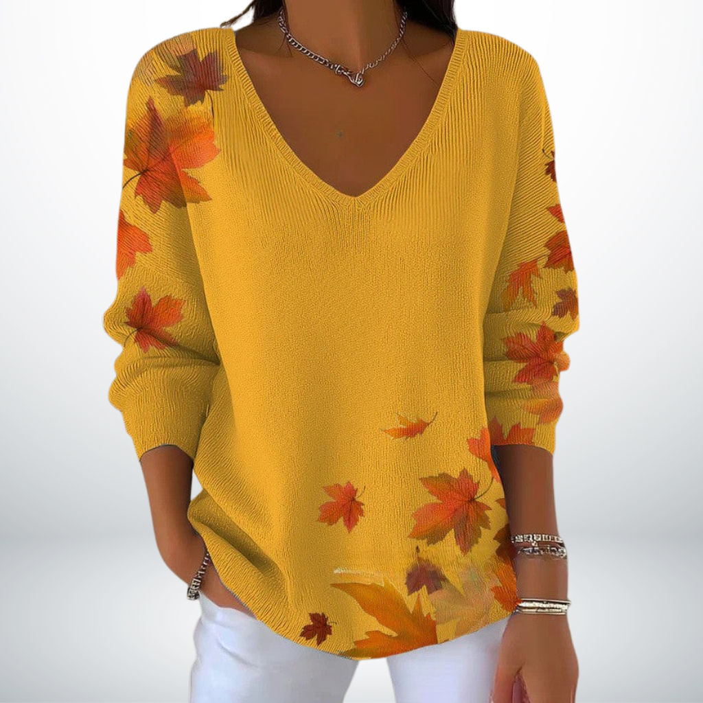 Evelien | Knitted Sweater with Elegant Neckline