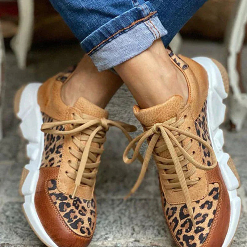 Selina | Bold Leopard Sneakers