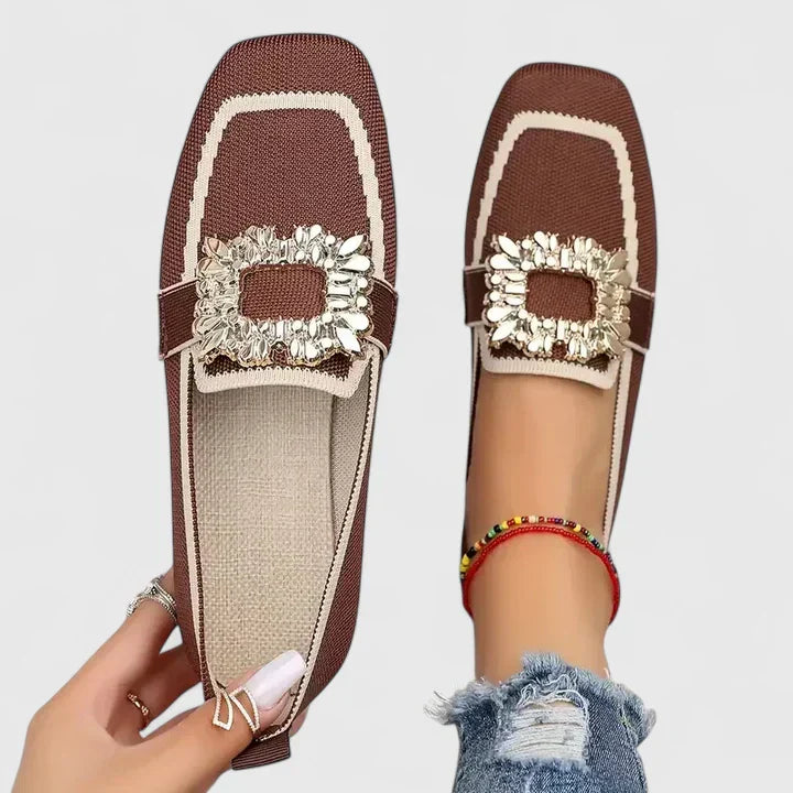 Vivienne – Crystal Buckle Flats