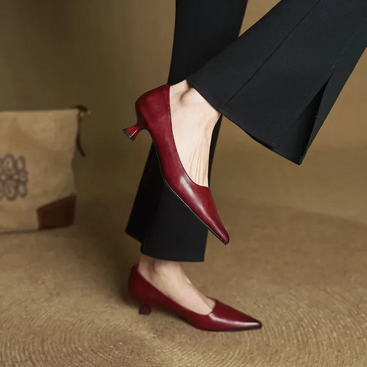 Marise | Pointed Toe Leather Pumps
