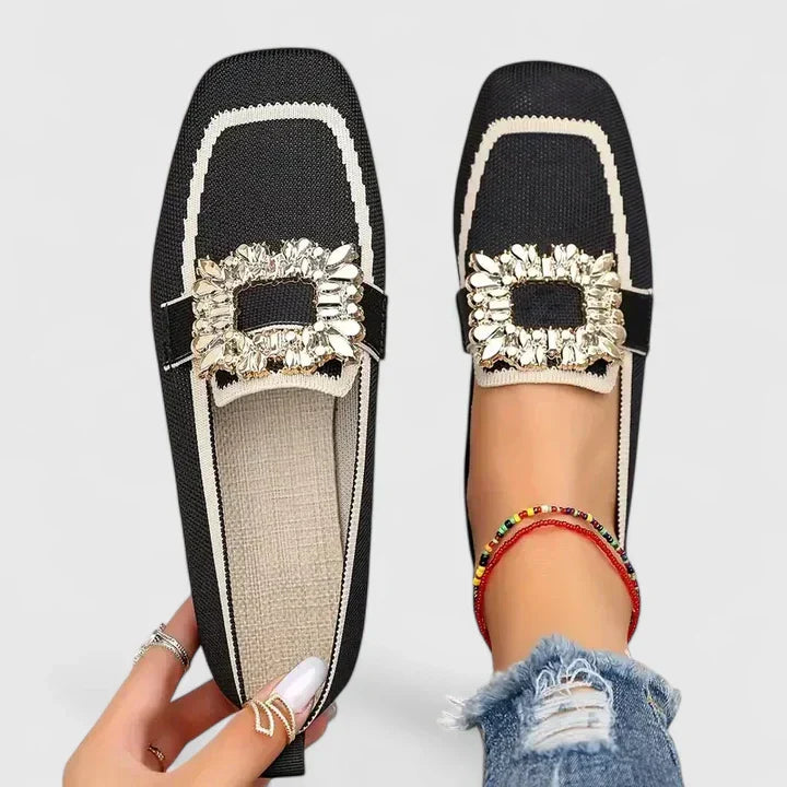 Vivienne – Crystal Buckle Flats