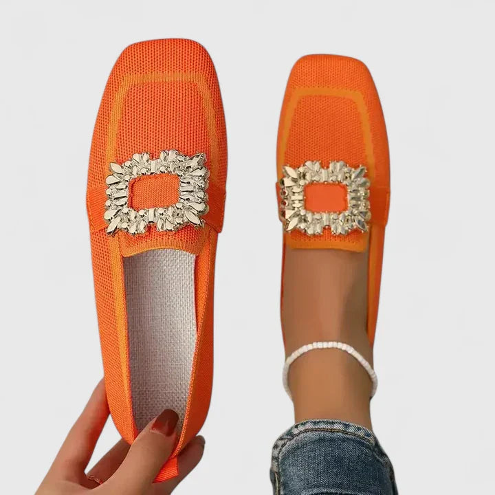 Vivienne – Crystal Buckle Flats