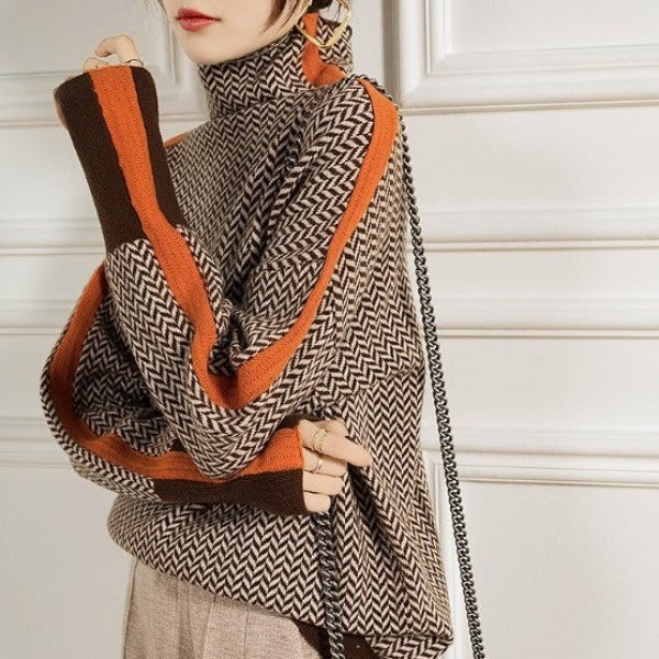 Elara | Modern Stripe Knit Sweater