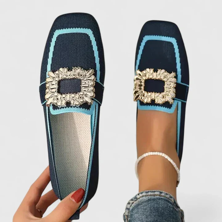 Vivienne – Crystal Buckle Flats