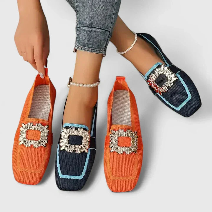 Vivienne – Crystal Buckle Flats