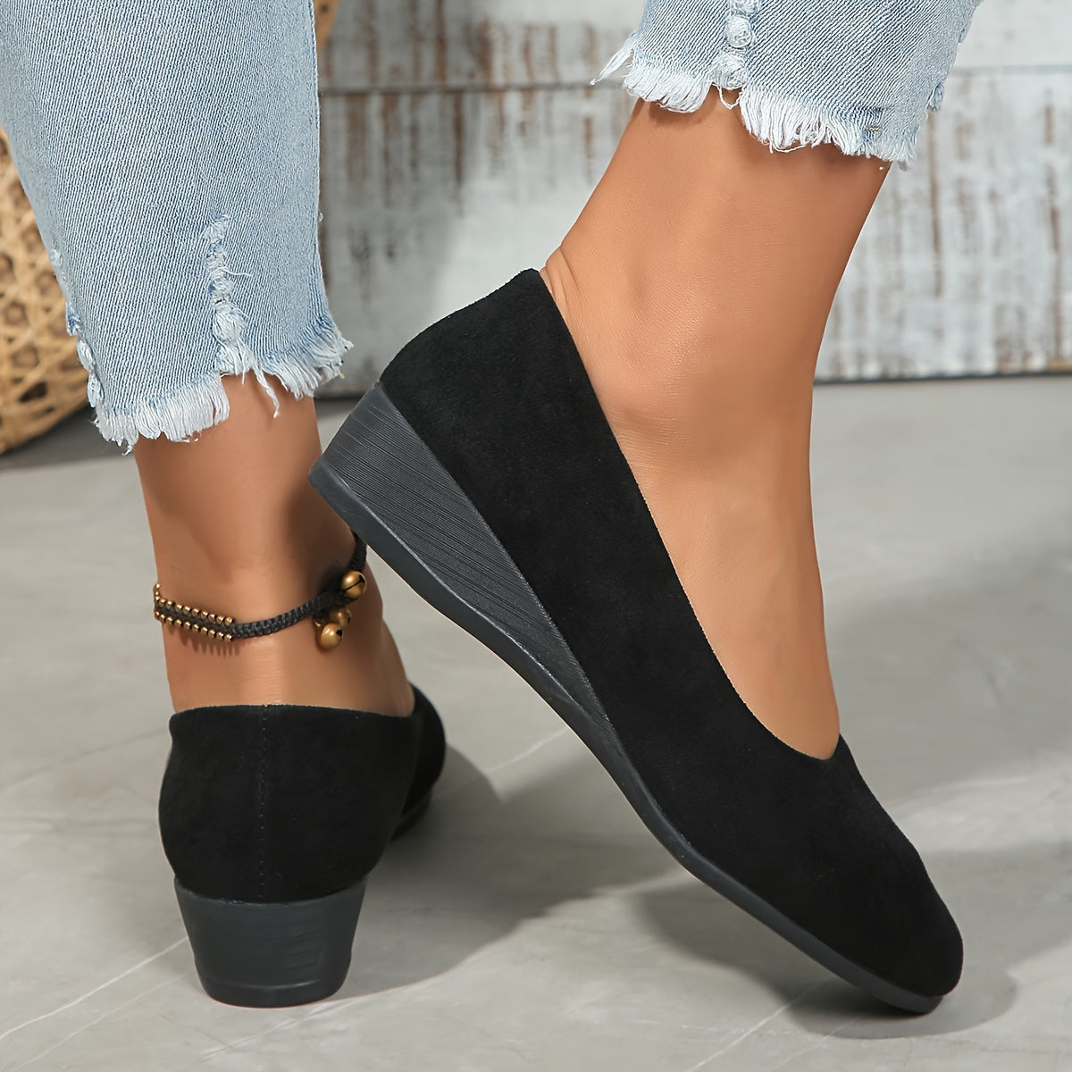 Éliane | Comfortable ballerinas with wedge heel