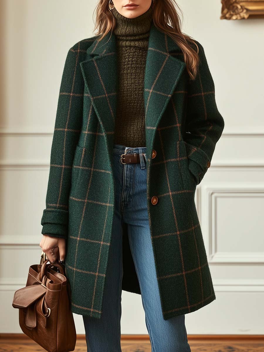 Ainsley | Classic Check Wool Coat