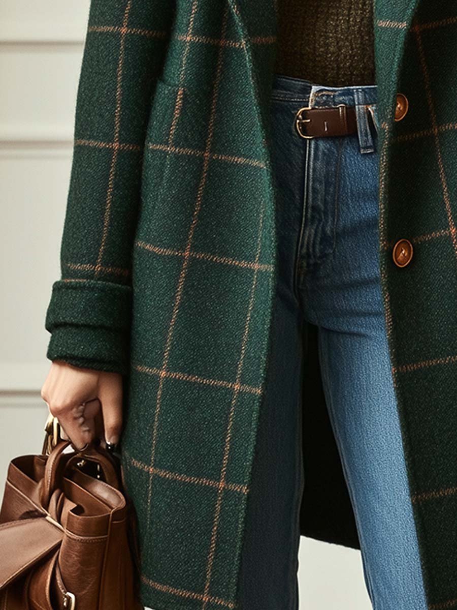 Ainsley | Classic Check Wool Coat